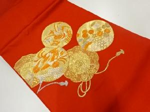 リサイクル 鏡裏に向かい鳳凰・花蝶模様織出し名古屋帯